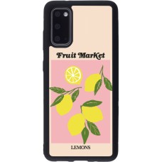 Coque Samsung Galaxy S20 - Silicone rigide noir Fruit market lemons 2026