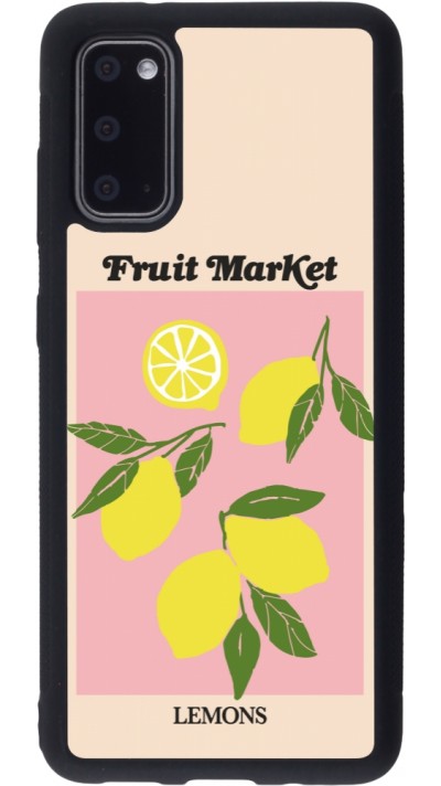 Coque Samsung Galaxy S20 - Silicone rigide noir Fruit market lemons 2026