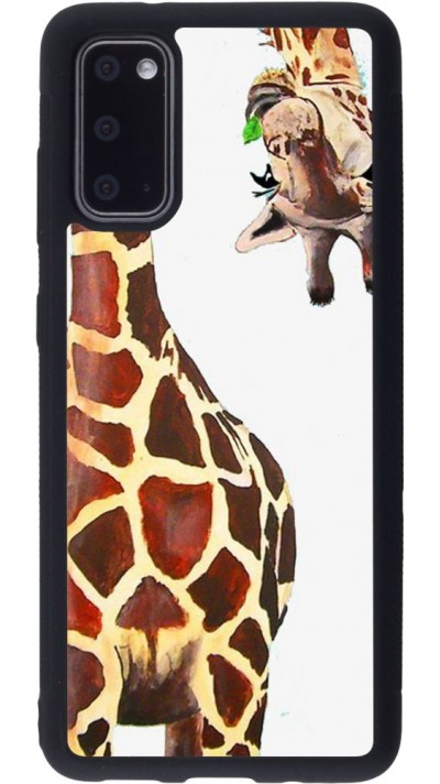 Coque Samsung Galaxy S20 - Silicone rigide noir Giraffe Fit