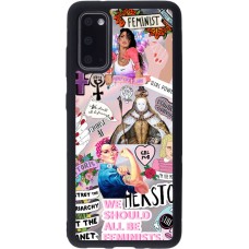 Coque Samsung Galaxy S20 - Silicone rigide noir Girl Power Collage