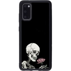 Samsung Galaxy S20 Case Hülle - Silikon schwarz Halloween 2023 rose and skeleton