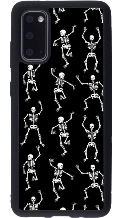 Coque Samsung Galaxy S20 - Silicone rigide noir Halloween 2024 dancing skeleton