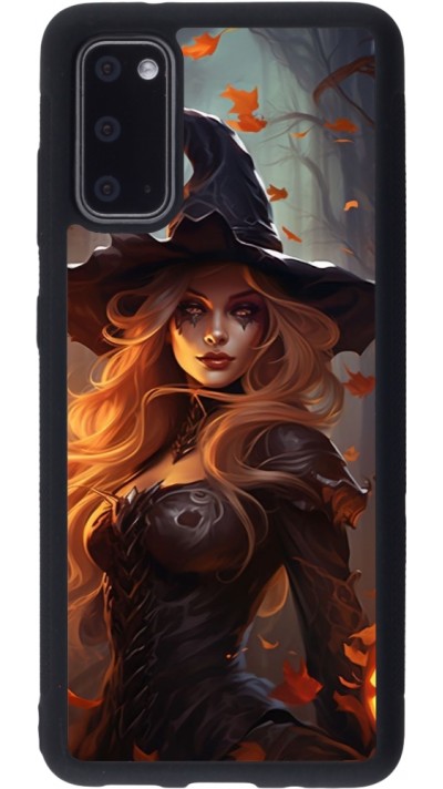 Coque Samsung Galaxy S20 - Silicone rigide noir Halloween 2024 sexy witch