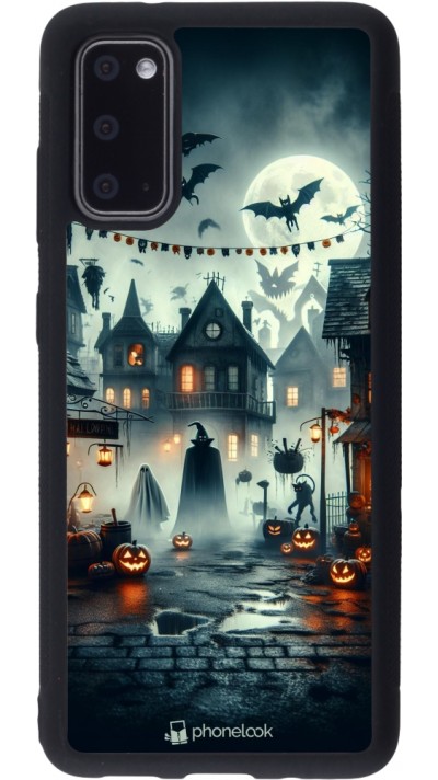 Samsung Galaxy S20 Case Hülle - Silikon schwarz Halloween Spukstadt