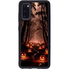 Coque Samsung Galaxy S20 - Silicone rigide noir Halloween 2025 Road of Terrifying Pumpkins
