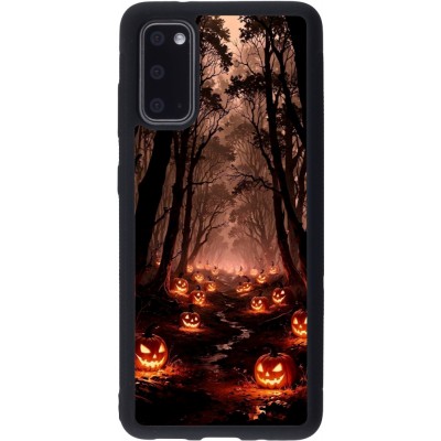 Coque Samsung Galaxy S20 - Silicone rigide noir Halloween 2025 Road of Terrifying Pumpkins