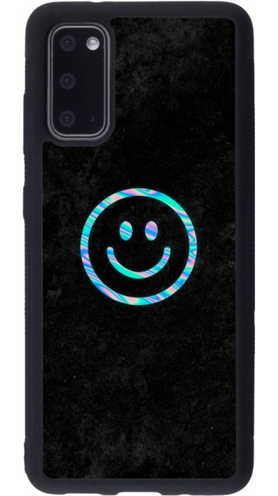 Samsung Galaxy S20 Case Hülle - Silikon schwarz Happy smiley irisirt