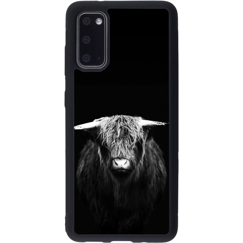 Coque Samsung Galaxy S20 - Silicone rigide noir Highland calf black