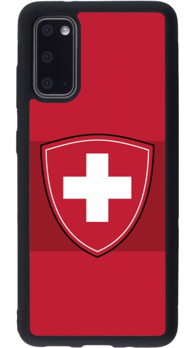 Coque Samsung Galaxy S20 - Silicone rigide noir Hockey World Championship Ecusson Suisse