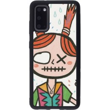 Coque Samsung Galaxy S20 - Silicone rigide noir Little Girl Sketch