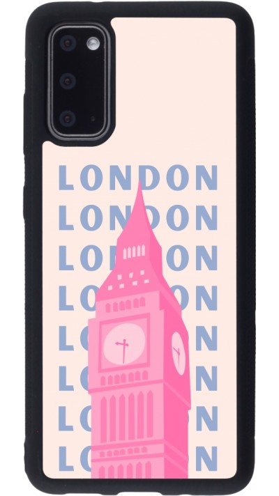 Samsung Galaxy S20 Case Hülle - Silikon schwarz London Pink Print