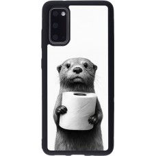 Coque Samsung Galaxy S20 - Silicone rigide noir Loutre papier de toilette