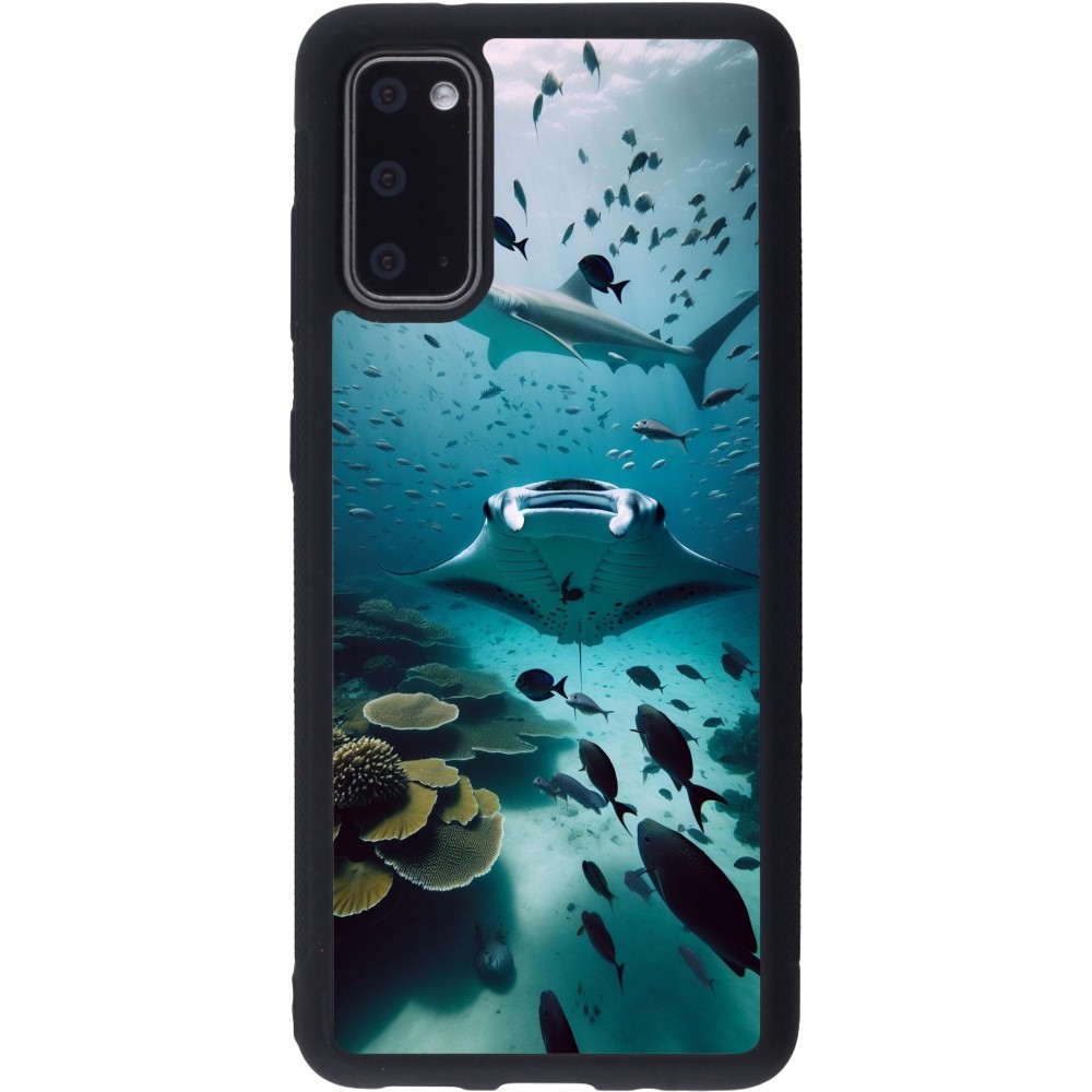 Samsung Galaxy S20 Case Hülle - Silikon schwarz Manta Lagune Reinigung
