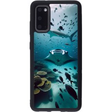Samsung Galaxy S20 Case Hülle - Silikon schwarz Manta Lagune Reinigung