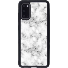 Coque Samsung Galaxy S20 - Silicone rigide noir Marble 01