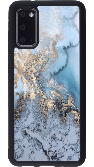 Coque Samsung Galaxy S20 - Silicone rigide noir Marble 04