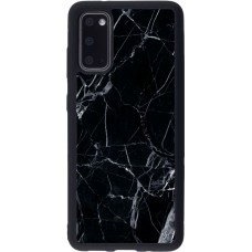 Coque Samsung Galaxy S20 - Silicone rigide noir Marble Black 01