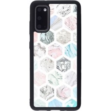 Coque Samsung Galaxy S20 - Silicone rigide noir Marble Everything