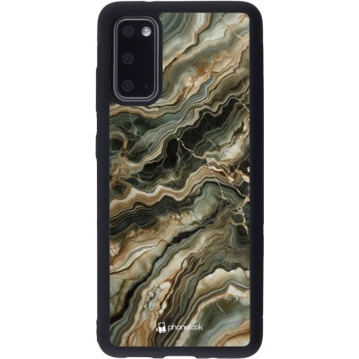Samsung Galaxy S20 Case Hülle - Silikon schwarz Oliv Marmor