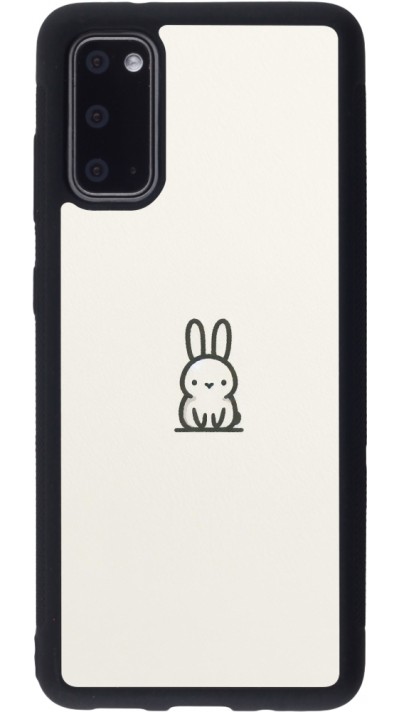 Coque Samsung Galaxy S20 - Silicone rigide noir Minimal bunny cutie
