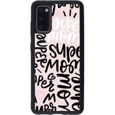 Samsung Galaxy S20 Case Hülle - Silikon schwarz Mom 2024 Super mom