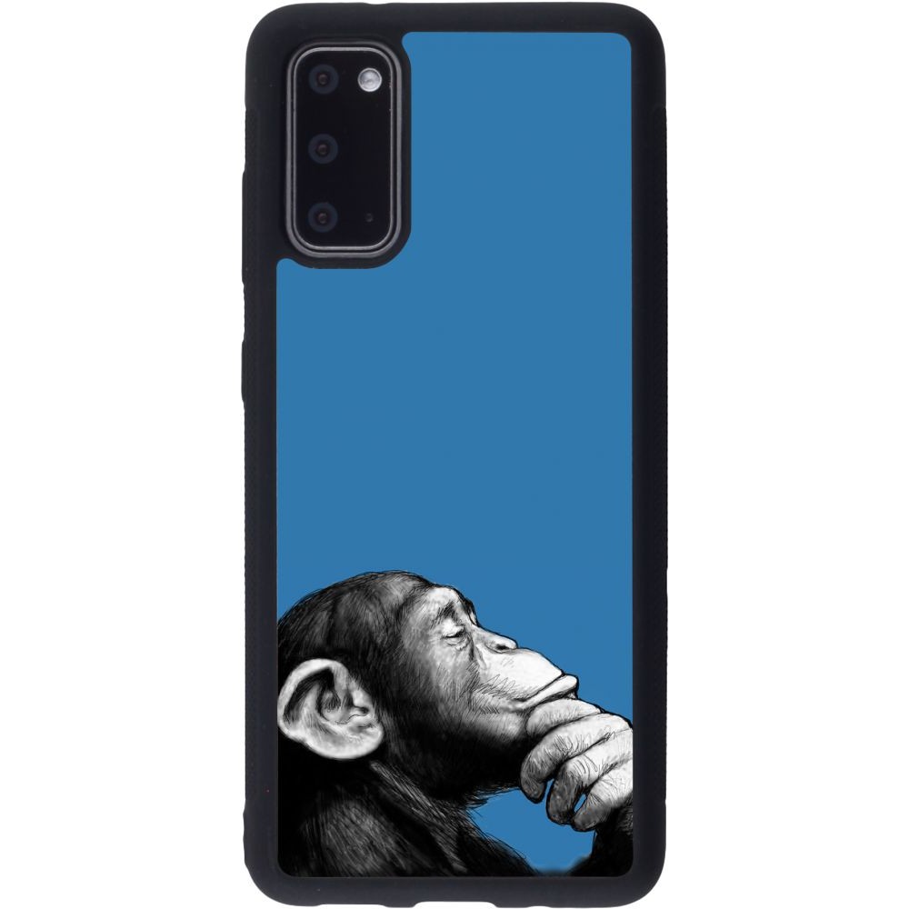 Coque Samsung Galaxy S20 - Silicone rigide noir Monkey Pop Art