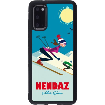 Samsung Galaxy S20 Case Hülle - Silikon schwarz Nendaz Ski Downhill