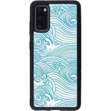 Coque Samsung Galaxy S20 - Silicone rigide noir Ocean Waves