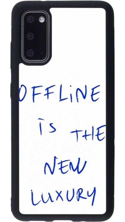 Coque Samsung Galaxy S20 - Silicone rigide noir Offline is the new luxury