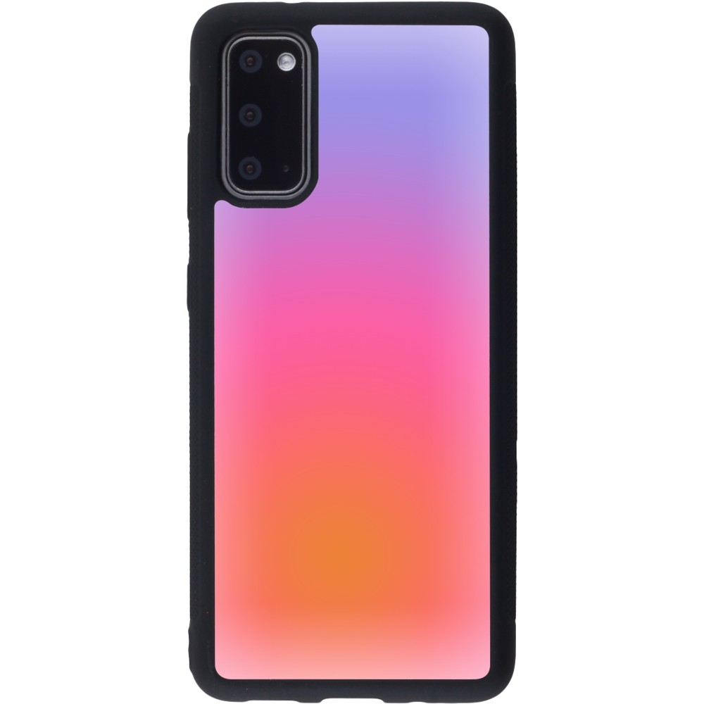 Samsung Galaxy S20 Case Hülle - Silikon schwarz Orange Pink Blue Gradient