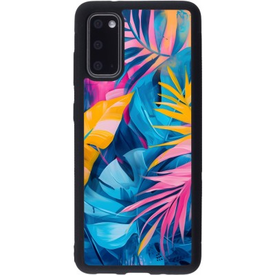 Coque Samsung Galaxy S20 - Silicone rigide noir Palms Blue