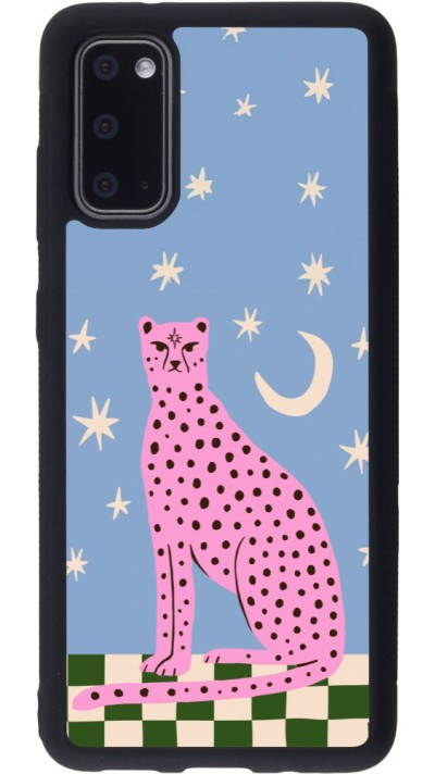 Coque Samsung Galaxy S20 - Silicone rigide noir Pink leopard with stars 2026