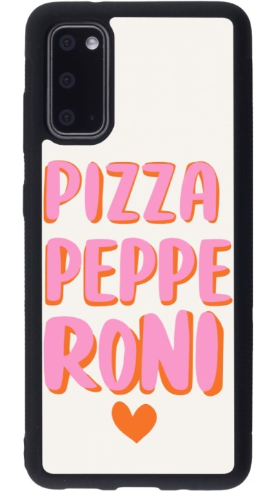 Coque Samsung Galaxy S20 - Silicone rigide noir Pizza pepperoni 2026