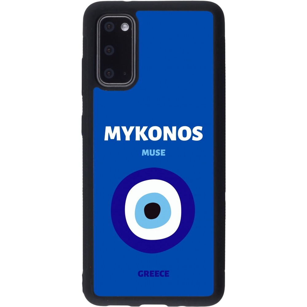 Samsung Galaxy S20 Case Hülle - Silikon schwarz Pop Summer Destination Mykonos