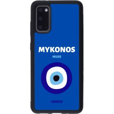 Samsung Galaxy S20 Case Hülle - Silikon schwarz Pop Summer Destination Mykonos