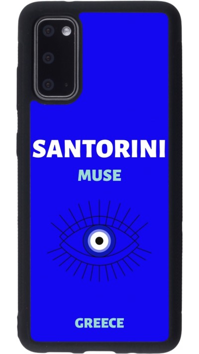 Samsung Galaxy S20 Case Hülle - Silikon schwarz Pop Summer Destination Santorini