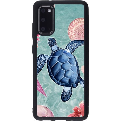 Coque Samsung Galaxy S20 - Silicone rigide noir Preppy Turtle