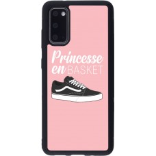 Coque Samsung Galaxy S20 - Silicone rigide noir princesse en basket