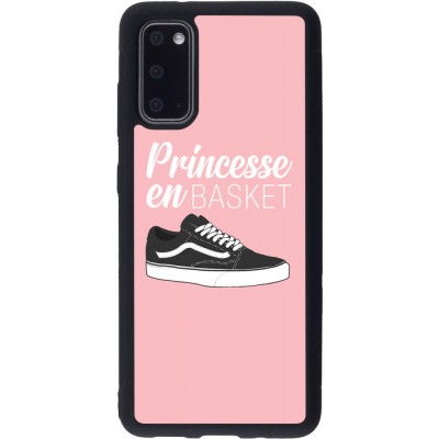 Coque Samsung Galaxy S20 - Silicone rigide noir princesse en basket