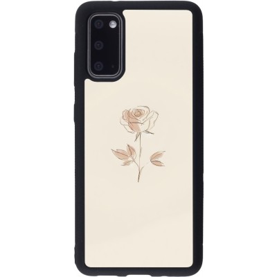 Samsung Galaxy S20 Case Hülle - Silikon schwarz Rosa Sand Minimalistisch