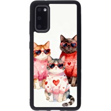 Coque Samsung Galaxy S20 - Silicone rigide noir Saint Valentines Day 26 Cat Love