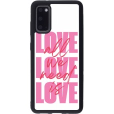 Coque Samsung Galaxy S20 - Silicone rigide noir Saint Valentines Day 26 Love all we need is