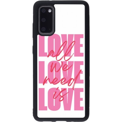 Coque Samsung Galaxy S20 - Silicone rigide noir Saint Valentines Day 26 Love all we need is