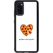 Coque Samsung Galaxy S20 - Silicone rigide noir Saint Valentines Day 26 You have my pizza heart