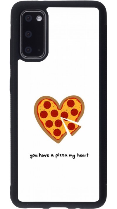 Coque Samsung Galaxy S20 - Silicone rigide noir Saint Valentines Day 26 You have my pizza heart