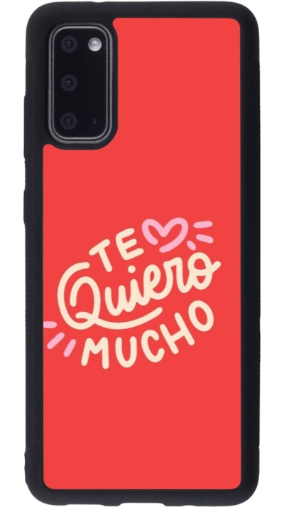 Coque Samsung Galaxy S20 - Silicone rigide noir Saint Valentines Day 26 Te quiero mucho