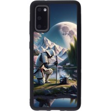 Coque Samsung Galaxy S20 - Silicone rigide noir Samurai Katana Lune