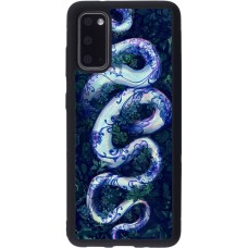Samsung Galaxy S20 Case Hülle - Silikon schwarz Snake Blue Anaconda