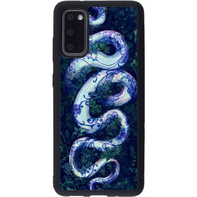 Samsung Galaxy S20 Case Hülle - Silikon schwarz Snake Blue Anaconda