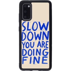 Coque Samsung Galaxy S20 - Silicone rigide noir Slow down 2026
